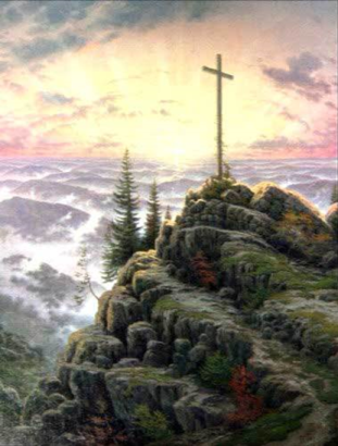 thomas kinkade cross painting